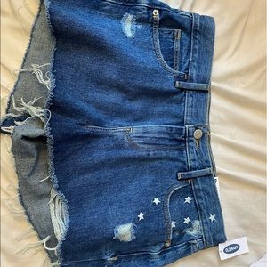 Star jean shorts